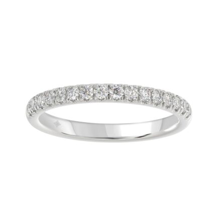 14K WHITE GOLD 1/4CT ROUND DIAMOND LADIES BAND