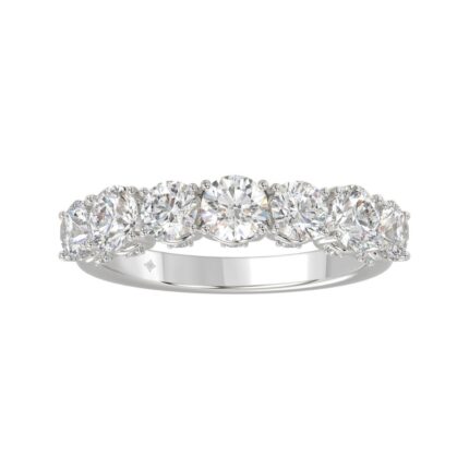 14K WHITE GOLD 2.00CT ROUND DIAMOND LADIES BAND
