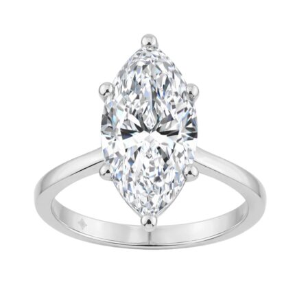 14K WHITE GOLD 4.00CT MARQUISE DIAMOND LADIES SOLITAIRE RING (CENTER STONE MARQUISE DIAMOND 4CT