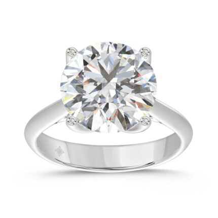 14K WHITE GOLD 6.00CT ROUND DIAMOND LADIES RING