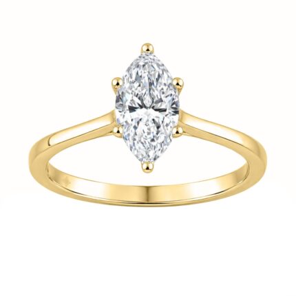 14K YELLOW GOLD 1.00CT MARQUISE DIAMOND LADIES SOLITAIRE RING (CENTER STONE MARQUISE DIAMOND 1CT
