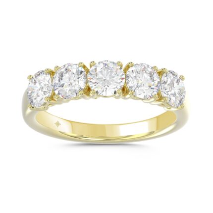 14K YELLOW GOLD 2.00CT ROUND DIAMOND LADIES BAND