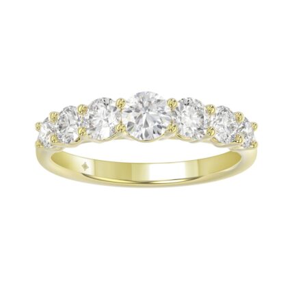 LADIES BAND 1 1/4CT ROUND DIAMOND 14K YELLOW GOLD