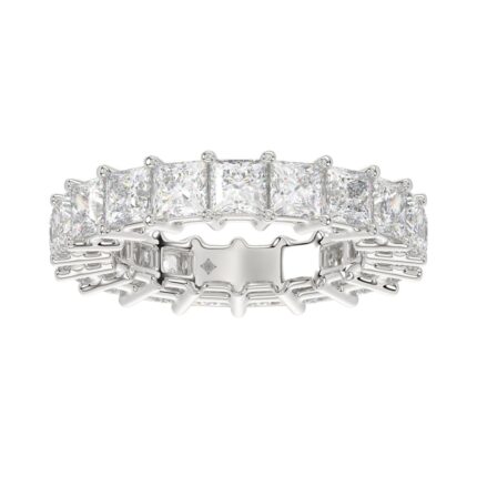 LADIES ETERNITY BAND 4 3/4CT PRINCESS DIAMOND 14K WHITE GOLD