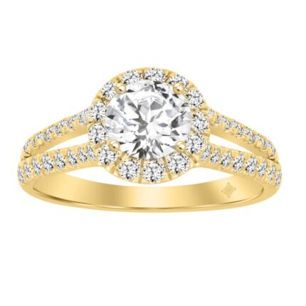 LADIES RING 1 3/4CT ROUND DIAMOND 14K YELLOW GOLD (CENTER STONE ROUND DIAMOND 1CT )