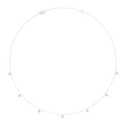 10K WHITE GOLD 1.00CT ROUND DIAMOND LADIES NECKLACE