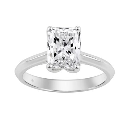 14K WHITE GOLD 2 1/2CT RADIANT DIAMOND LADIES RING