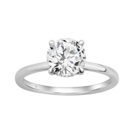 14K WHITE GOLD 1 5/8CT ROUND DIAMOND LADIES RING