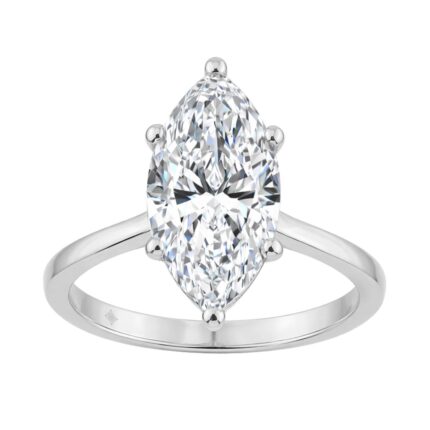 14K WHITE GOLD 3.00CT MARQUISE DIAMOND LADIES SOLITAIRE RING (CENTER STONE MARQUISE DIAMOND 3CT