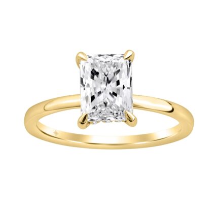 14K YELLOW GOLD 2.00CT ROUND/RADIANT DIAMOND LADIES RING (CENTER STONE RADIANT DIAMOND 2CT)