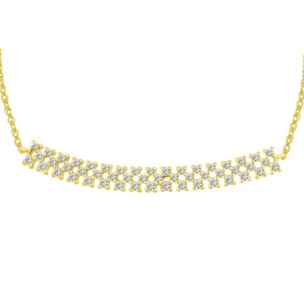 LADIES NECKLACE 0.25CT ROUND DIAMOND 10K YELLOW GOLD