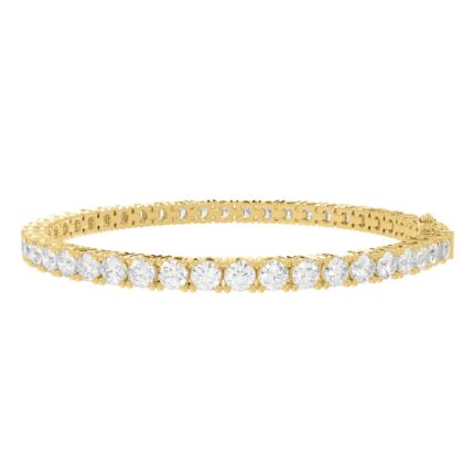LADIES BRACELET 10 1/2CT ROUND DIAMOND 14K YELLOW GOLD