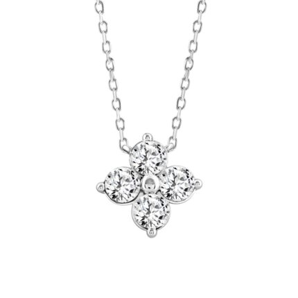 LADIES PENDANT 1CT ROUND DIAMOND 14K WHITE GOLD