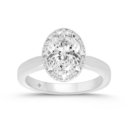 14K WHITE GOLD 2 1/4CT ROUND/OVAL DIAMOND LADIES RING